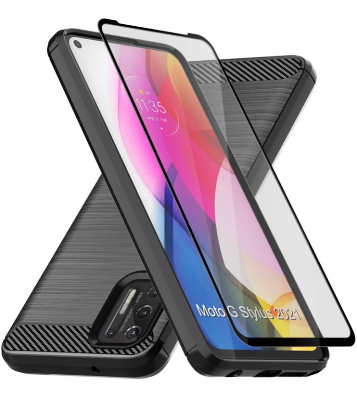 Photo 1 of LG Stylo 7 4G Case, with HD Screen Protector, Giner Dual Layer Heavy-Duty Military-Grade Armor Defender Protective Phone Case Cover for LG Stylo 7 4G (Green Armor)

Muokctm for Motorola Moto G Stylus 2021 Case, (NOT Compatible with Moto G Stylus (2020) wi