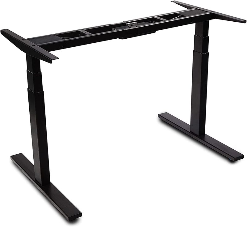 Photo 1 of VWINDESK VJ201-S3 Electric Height Adjustable Sitting Standing Desk Frame Only/Sit Stand - Dual Motors 3 Segment Motorized Desk Base Only,Black
