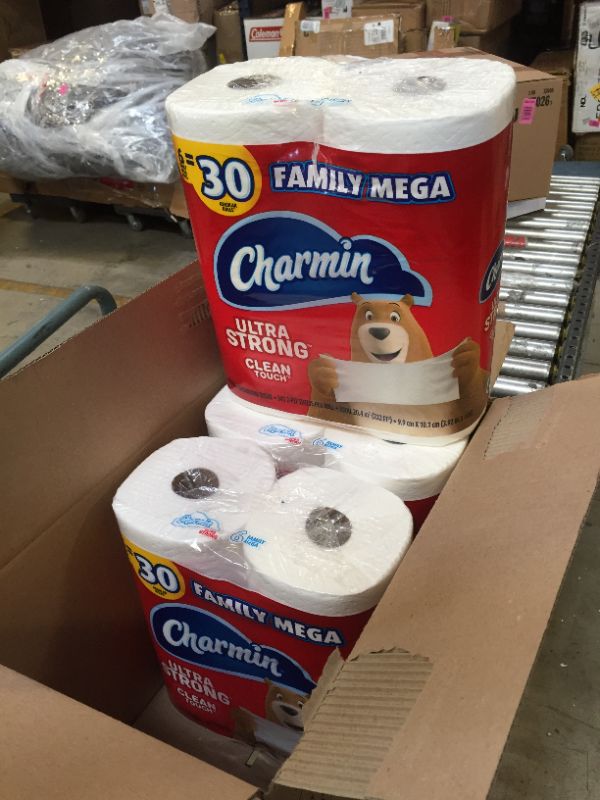 Photo 3 of Charmin Ultra Strong Clean Touch Toilet Paper, 18 Family Mega Rolls = 90 Regular Rolls
