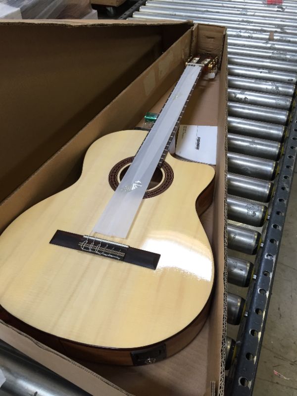 Photo 1 of Cordoba C5-CET Limited Spalted Maple Thin Body Cutaway Classical Acoustic-Electric Nylon String Guitar, Iberia Series
