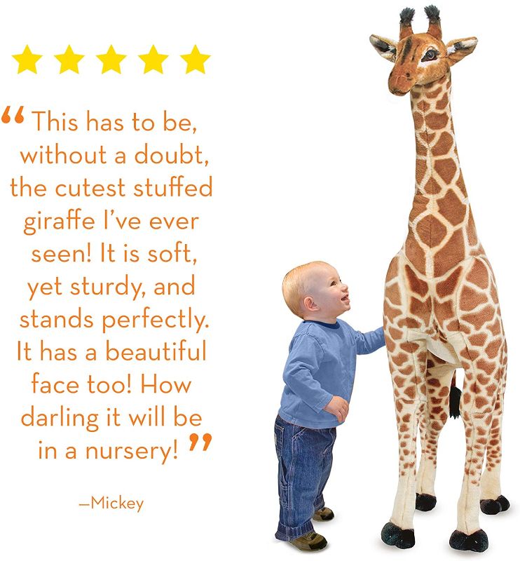 Photo 1 of Melissa & Doug Giant Giraffe - Lifelike Stuffed Animal (over 4 feet tall)
