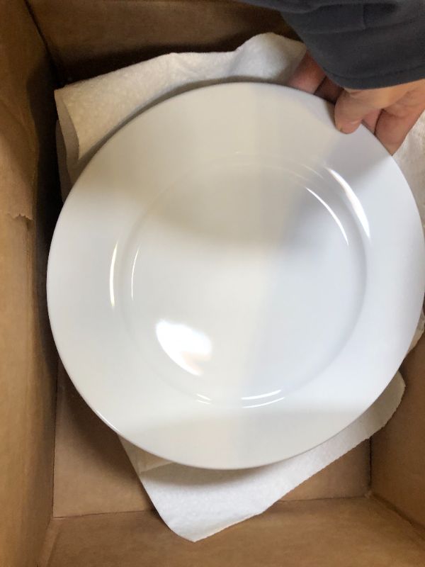 Photo 2 of Amazon Basics White Plate and Bowl Set