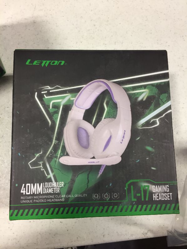 Photo 1 of LETTON L-17 GAMING HEADSET WHITE/PURPLE