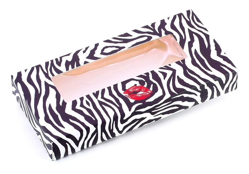 Photo 1 of 50 Pcs Eyelash Boxes Empty Wholesale Packaging Container Luxury Design By Lash'd Up (Fits 5-25MM and all thickness lashes) Zebra, Boxes Only
