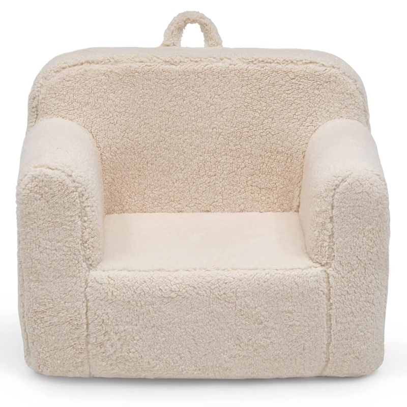 Photo 1 of Delta Children Cozee Sherpa Chair, Cream 25"W x 18"D x 20.5"H