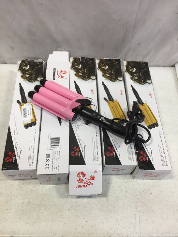 Photo 5 of 5 PACK OF 25 MM HAIR WAVE IRON (PINK) --- U.S. ADAPTER INCLUDED 