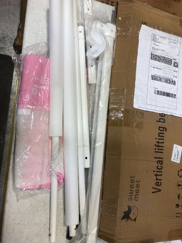 Photo 3 of Baby Bed Enclosure Fence  Bed Rails 47''60''70''80''87''(L) Height Adjustable Bed Guard (Pink)
