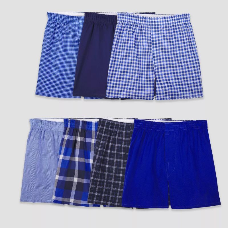 Photo 1 of Fruit of the Loom Boys' 7pk Plaid Boxers- Colors Vary SMALL
