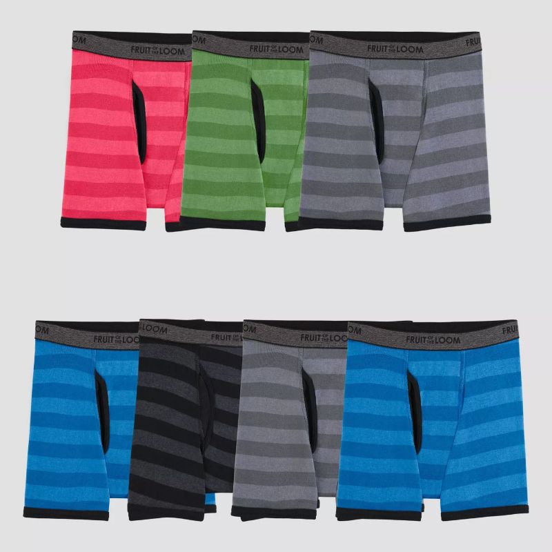 Photo 1 of Fruit of the Loom Boys' 7pk Mid-Rise Boxer Briefs - Colors May Vary
