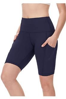 Photo 1 of DILANNI Biker Shorts for Women High Waist Workout Yoga Shorts with Side Pockets 8'' size L
