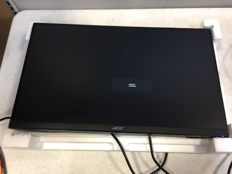 Photo 2 of Acer Nitro VG240Y - LED monitor - 23.8" - 1920 x 1080 Full HD (1080p) @ 75 Hz - IPS - 250 cd/m - 1 ms - 2xHDMI, DisplayPort - black (SCREEN HAS SPEC LIKE DOTS ON IT)