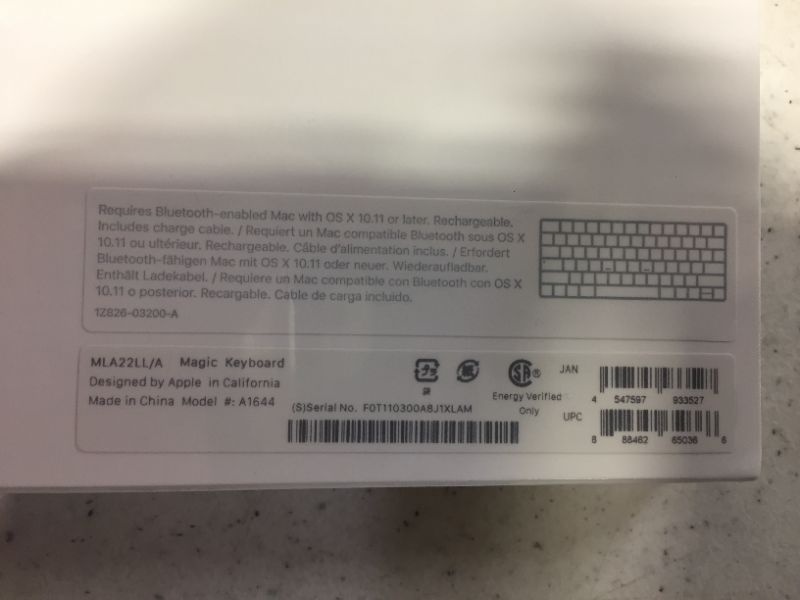 Photo 4 of Apple Magic Wireless Bluetooth Scissor-Switch Keyboard MLA22LL/A