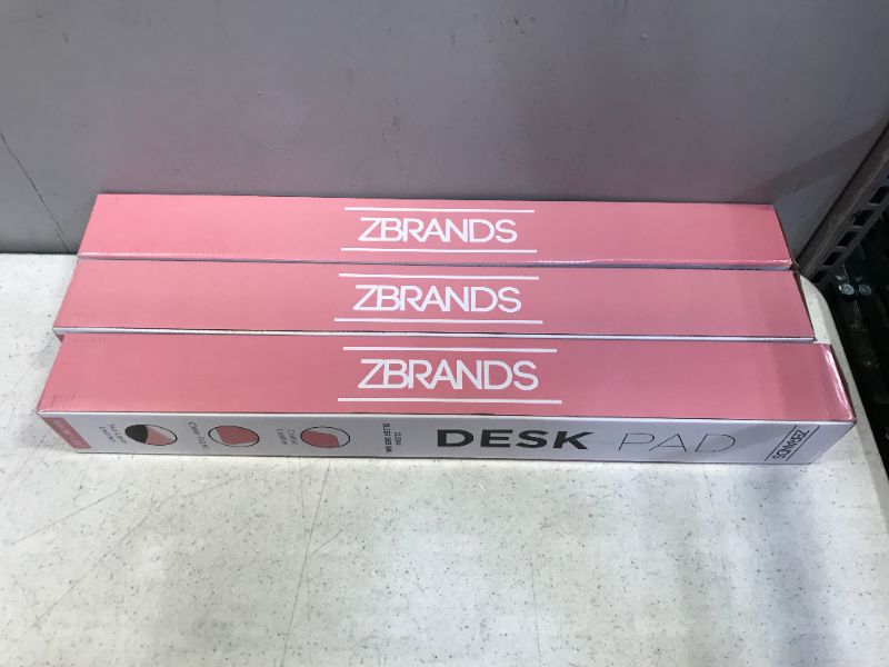 Photo 1 of ZBRANDS // Pink Leather Smooth Desk Mat Pad Blotter Protector (36" x 20")-SET OF 3