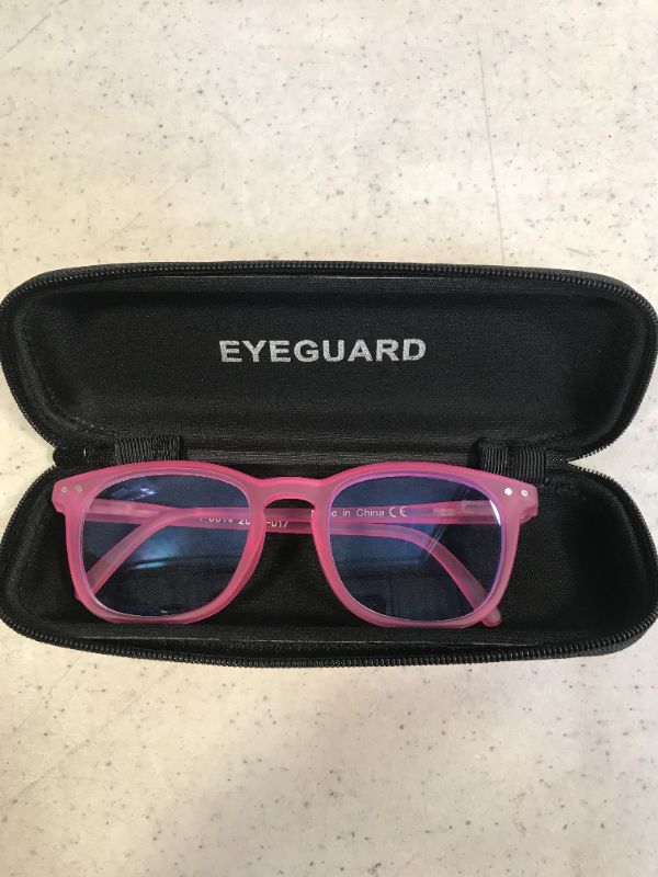 Photo 1 of EYEGUARD Blue Light Blocking Computer Glasses for Kids PINK