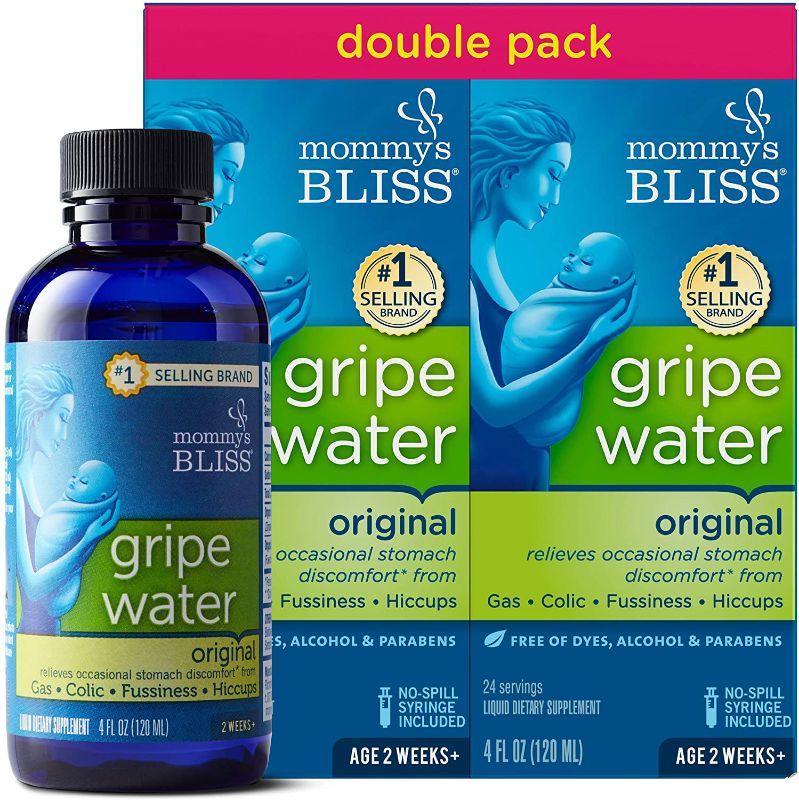 Photo 1 of Mommy's Bliss Original Gripe Water, Gas and Colic Relief, Gentle and Safe, Made for Infants, 2 Weeks+, 8 Fl Oz (2 Bottles)
exp 11/22