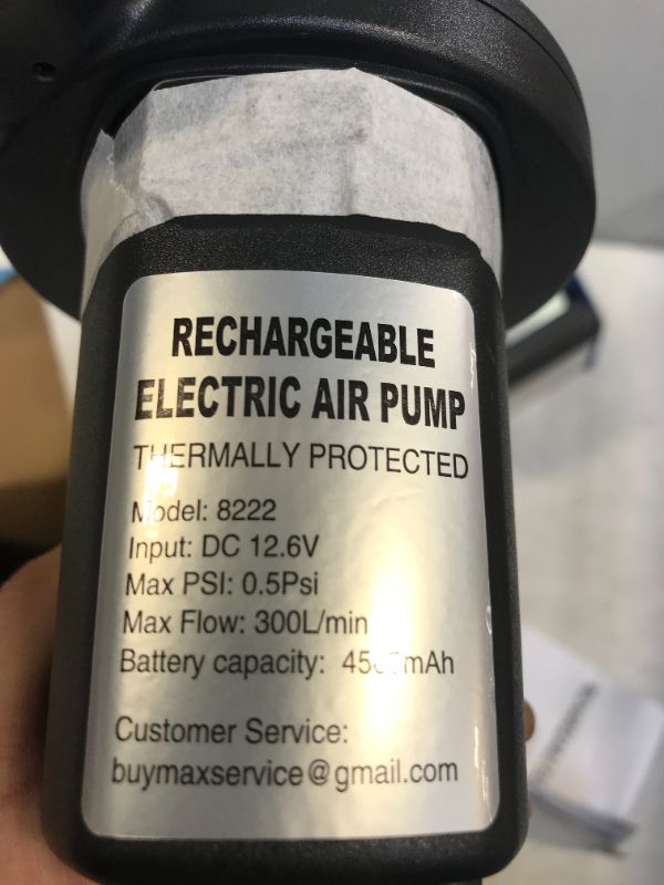 Photo 3 of RECHARGABLE ELECTRIC AIR PUMP 