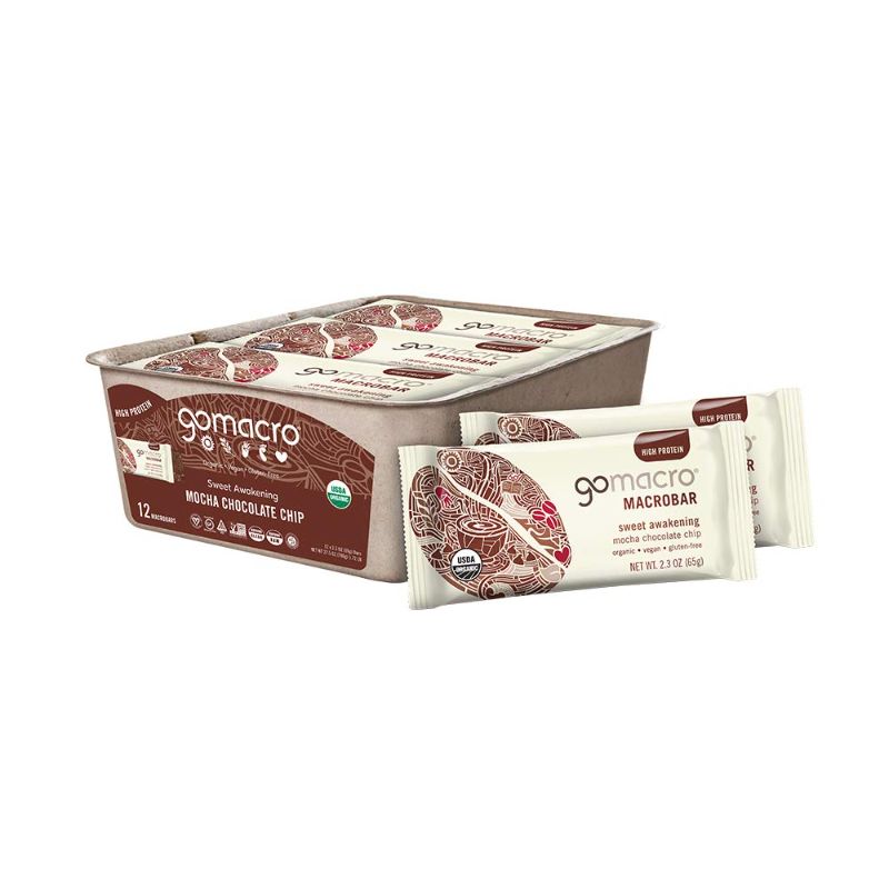 Photo 1 of GoMacro MacroBar Organic Vegan Protein Bars - Mocha Chocolate Chip (2.3 Ounce Bars
EXP AUG 14 2021