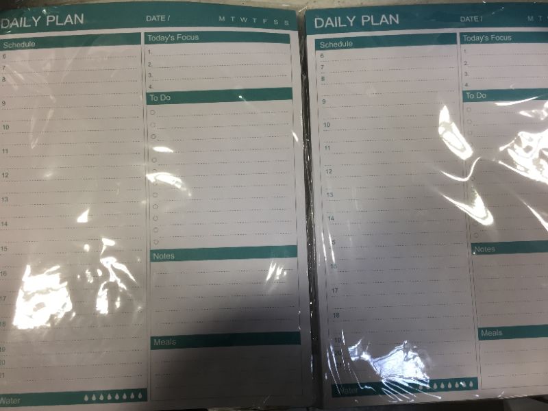 Photo 2 of Daily Planner and to Do List Magnetic Notepads - Magnetic Undated Daily Planner Pad - 2 PACK 