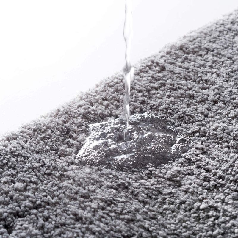 Photo 1 of Bathroom Rug 32x20 Gray Bath Mat Silver Grey Best Absorbent Shower Large Shaggy Soft Big Extra Thick Perfect Absorbant Plush Dog Door Mat Carpet Gentsing
