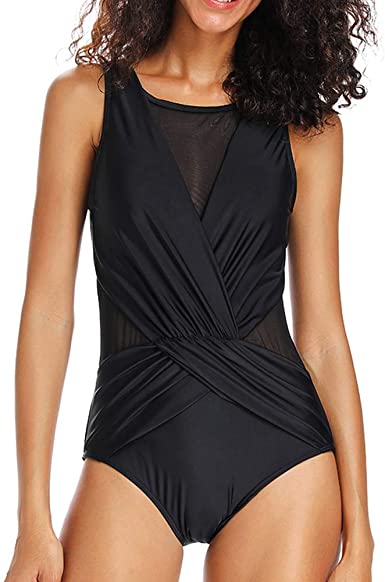 Photo 1 of Dixperfect Women's Mesh One Piece Bathing Suit Swimwear High Neck Ruched
Monokini Size:3X-Large
