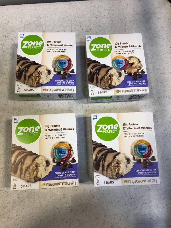 Photo 2 of Zone Chocolate Chip Cookie Dough, 7.9 Ounce (Pack of 4)
EXP DEC 01 2022