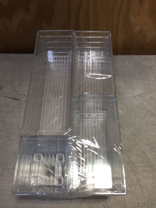 Photo 2 of 14 PC CLEAR TRAY ORGANIZER FOR DRAWER -- PACK OF 3