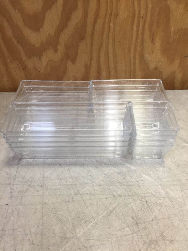 Photo 1 of 14 PC CLEAR TRAY ORGANIZER FOR DRAWER -- PACK OF 2