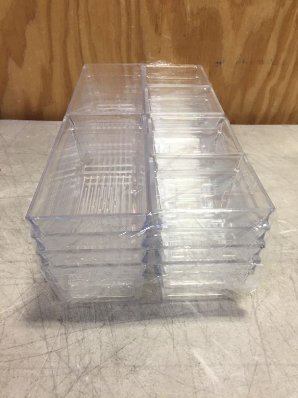 Photo 1 of 18 PC CLEAR TRAY ORGANIZER FOR DRAWER -- PACK OF 3