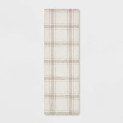 Photo 1 of 60" x 20" Plaid Comfort Runner Mat - Threshold™
