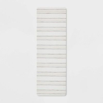 Photo 1 of 60" x 20" Striped Comfort Runner Mat - Threshold™
