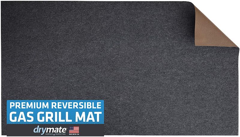 Photo 1 of Drymate Premium Reversible Gas Grill Mat (Charcoal/Brown), (36” x 60”), Under The Grill Protective Deck and Patio Mat - Absorbent/Waterproof/Durable (Made in The USA)
