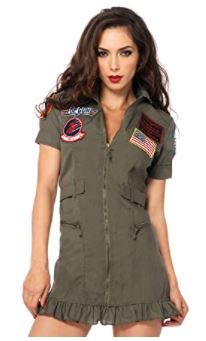 Photo 1 of Leg Avenue Women's Licensed Top Gun Flight Dress Costume size M