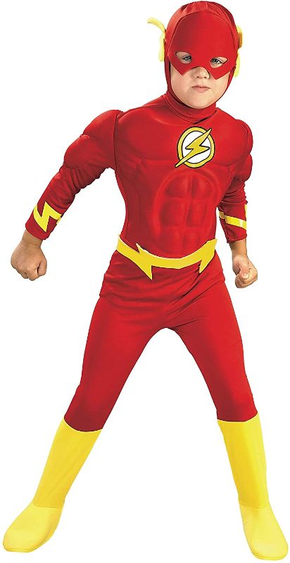 Photo 1 of Rubie's DC Comics Deluxe Muscle Chest The Flash Child's Costume, Toddler, Multicolor
