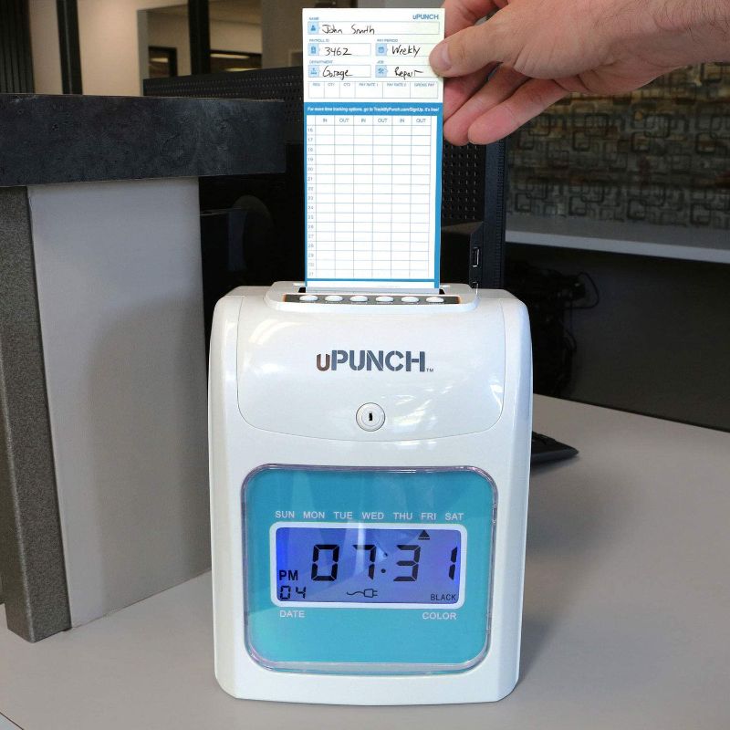 Photo 1 of uPunch Time Clock with Free Punch to Pay Mobile App to Scan & Manage Timecards for Payroll (FN1000)
