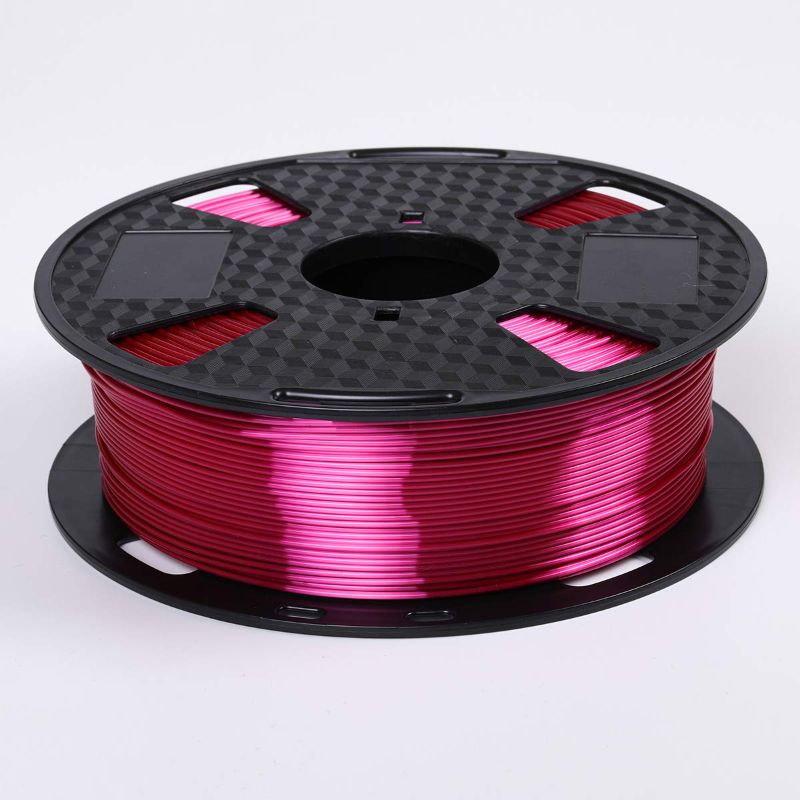 Photo 1 of Silk Rose Red 3D Printer Filament PLA 1.75 mm 1 KG (2.2 LBS) Shiny Silky Rosy Pink Printing Materials PLA CC3D ZHUOPU
