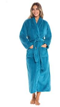 Photo 2 of Alexander Del Rossa Women's Warm Fleece Winter Robe, Long Plush Bathrobe
