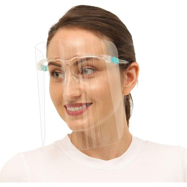 Photo 1 of 10pcs Glasses Face Shield Reusable Goggle Shields Replaceable Anti Fog Shields Transparent Face Shield Protect Face and Eyes for Women and Men (10, Transparent)
