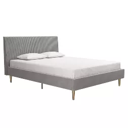 Photo 1 of Daphne Upholstered Bed with Headboard and Modern Platform Frame - Mr. Kate- Full Size 