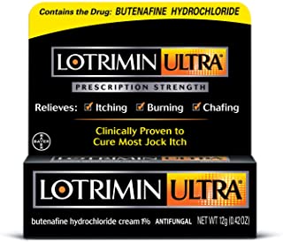 Photo 1 of 2 PACK Lotrimin Ultra Antifungal Jock Itch Cream, Prescription Strength Butenafine Hydrochloride 1% Treatment, Clinically Proven to Cure Most Jock Itch, Cream, 0.42 Ounce (12 Grams) EXP APRIL 2024

