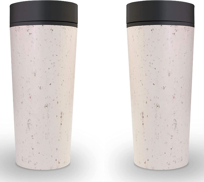 Photo 1 of Circular & Co. Travel Mug (16oz, Set of 2) - The World's First Reusable Mug Made from Recycled Coffee Cups, 100% Leak-Proof, Sustainable & Insulated, Cosmic Black
