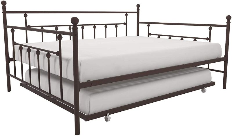 Photo 1 of DHP Manila Metal Queen Size Daybed and Full Size Trundle (Bronze)
