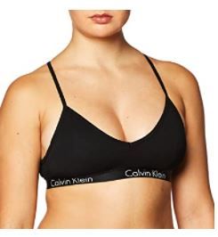 Photo 1 of Calvin Klein Women's Motive Cotton Lightly Lined Bralette size XS
