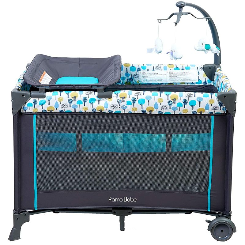 Photo 1 of Pamo Babe Deluxe Nursery Center ,Portable Playard with Comfortable Mattress,Changing Table and Toys…
