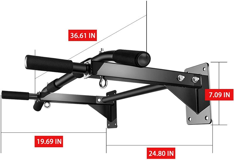 Photo 3 of Becoolar Pull Up Bar Wall Mounted - Chin Up Bar for Indoor Home Gym Workout, Exercise Bar Upper Body Workout Bar Fitness (Black)
