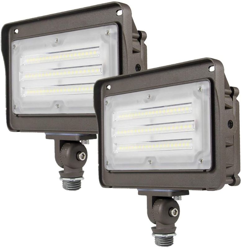 Photo 1 of 2 Pack LED Flood Light, 5000K Daylight White, 100-277VAC,IP65 Waterproof and Outdoor LED Light, ETL-Listed, DLC-Qualified … 