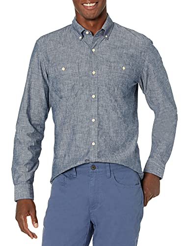 Photo 1 of Amazon Brand - Goodthreads Men's Standard-Fit Long-Sleeve Chambray Shirt, Navy, Large