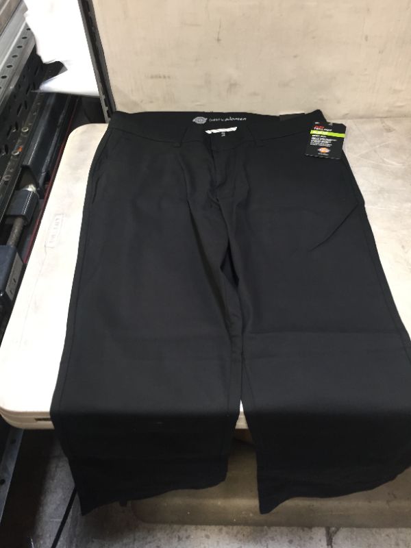 Photo 3 of Dickies Women's Slim Fit Bootcut Stretch Twill Pants - Black Size 12