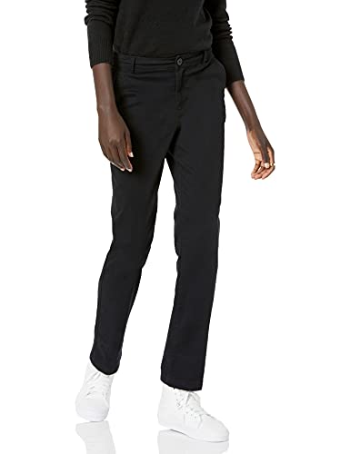 Photo 1 of Amazon Essentials Women's Stretch Twill Chino Pant (Available in Classic and Curvy Fits), Black, 8