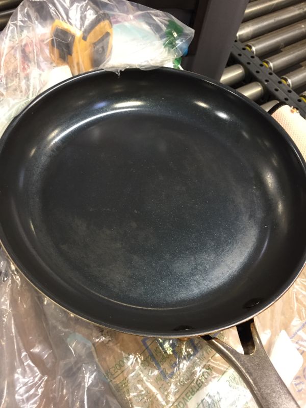 Photo 2 of Blue Diamond Cookware Toxin Free Ceramic Nonstick Metal Utensil Open Frypan, Frying Pan, 12"
