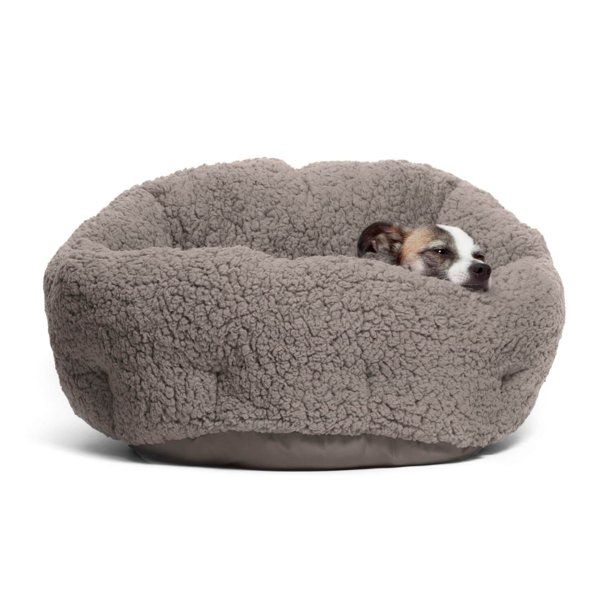 Photo 1 of Best Friends by Sheri Deep Dish™ Sherpa Cuddler Pet Dog Bed, Standard Gray
